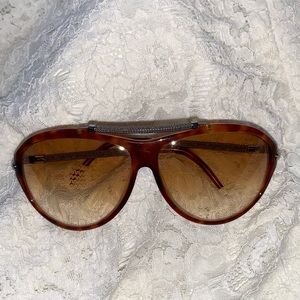 Roberto Cavalli Tortise 401S Gradient Oval Sunglasses